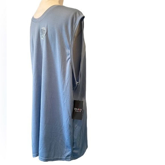 Galaxy By Harvic Athletic Moisture Wicking Fabric Blue Men’s Tank Top XXL - Picture 2 of 10